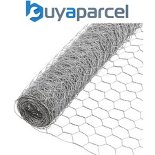 Kingfisher Galvanised Chicken Wire Mesh Netting Cage Aviary Fence 6m x 0.9m 25mm 2.25 per metre