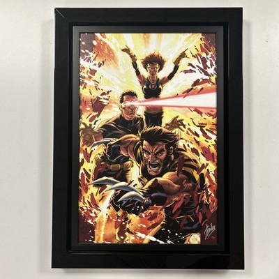 Stan Lee Signed: Ultimatum: X-Men Requiem #1 Canvas 5/10 Framed