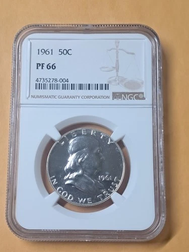 1961 Franklin Half Dollar - NGC PF 66
