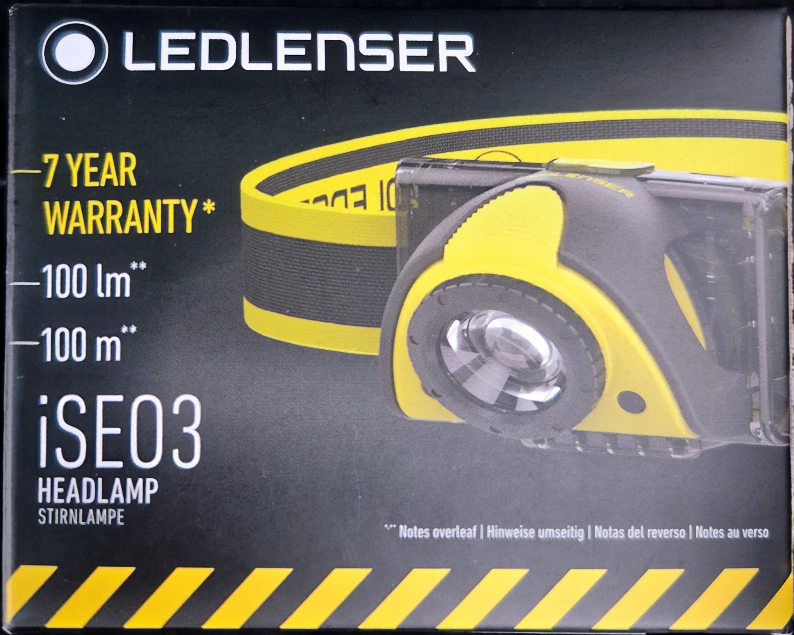 iSE03- Rechargeable LED Head Torch, Super Bright 100 Lumens Headlamp, Water Resi