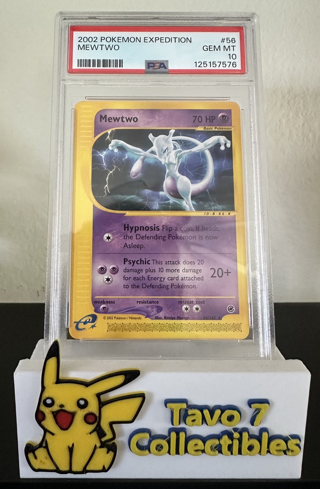 PSA 10 Gem Mint Mewtwo 56/165 Expedition  Pokemon 2002