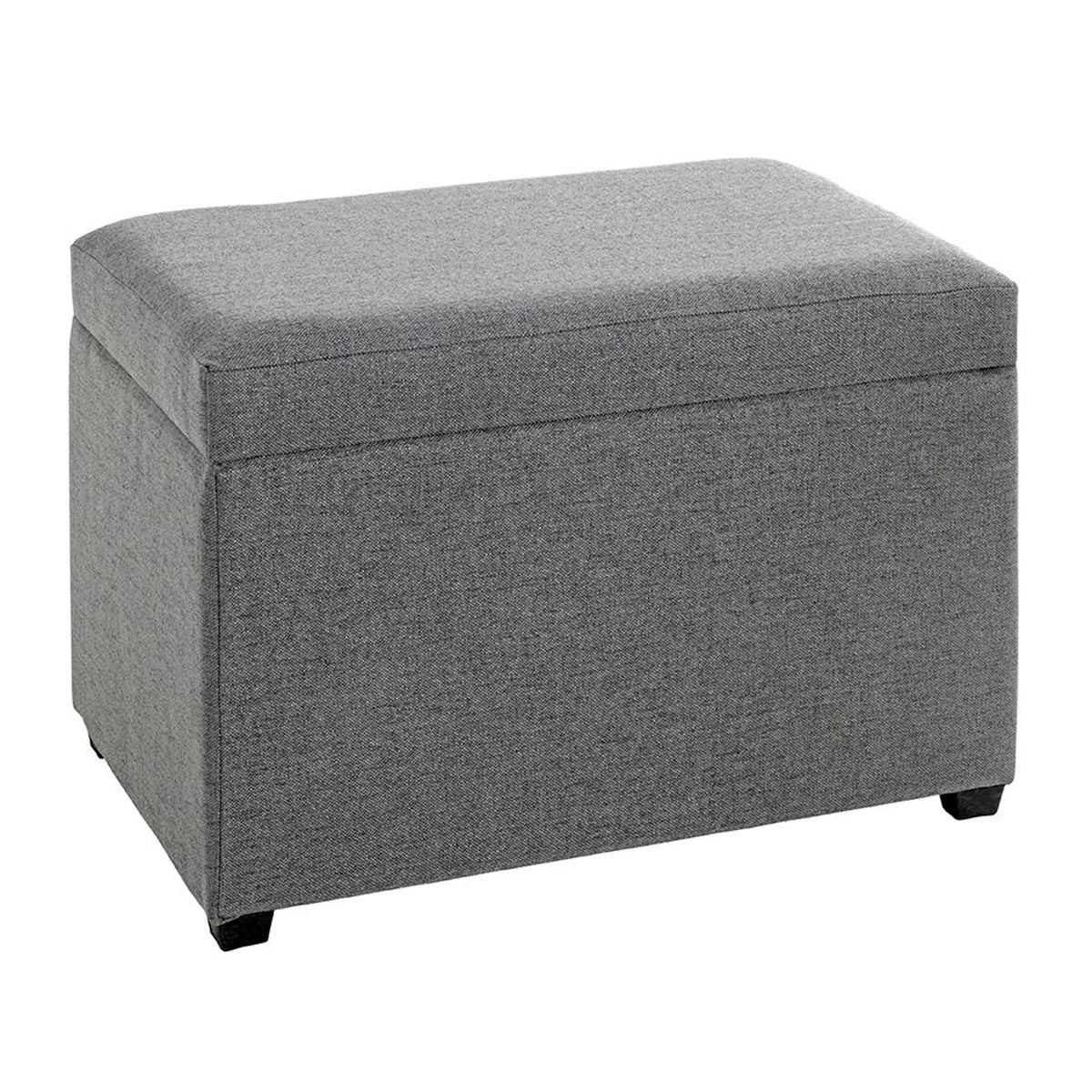 Banc de rangement Timmy 58cm anthracite parfait pour organiser l'entrée ou le salon