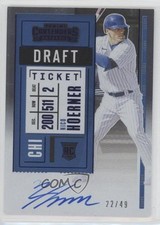 2020 Panini Contenders Rookie Draft Ticket Blue 22/49 Nico Hoerner #117 Auto 5m1