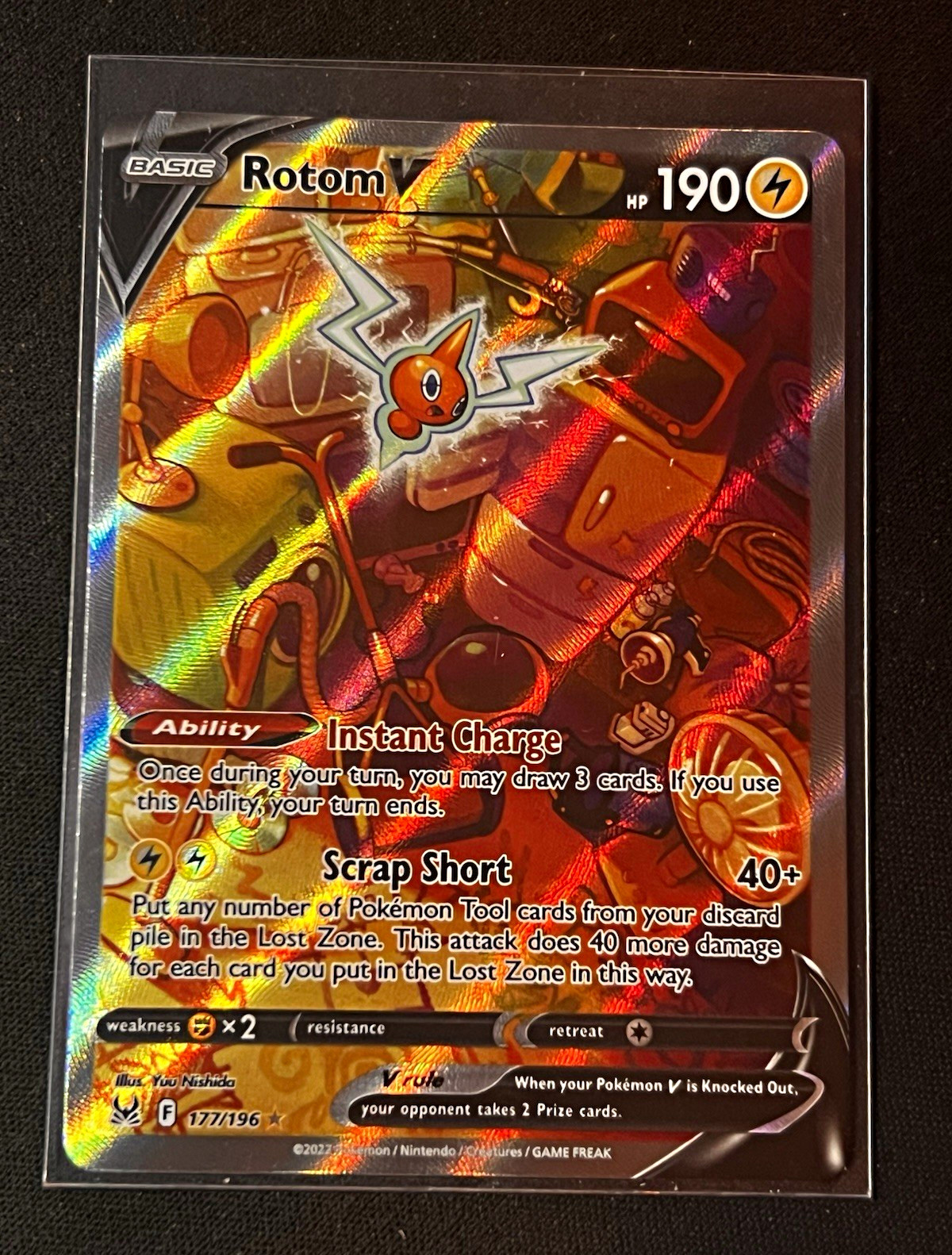 The Pokémon Company Rotom V 177/196 Lost Origin Ultra Rare Alt Full Art Holo