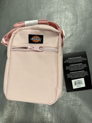 Dickies Pink Small Crossbody Bag Zip Closure Adjustable Strap Pockets 6 bags