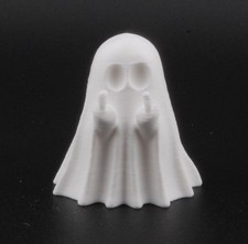 Mini Ghost Figurine   Funny 3D Printed Halloween Decor  Tiny Middle Finger