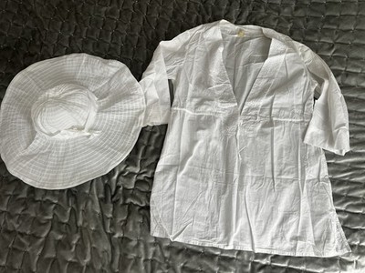 incanto beach cover up tunic and sun hat set