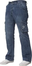ENZO Mens Designer Cargo Combat Jeans size 30 regular