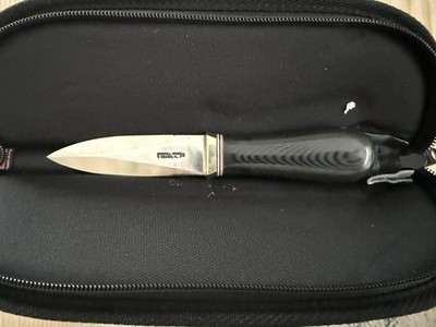 Randall Made Knives Fixed Blade MODEL 24 GUARDIAN BLACK MICARTA STAINLESS 