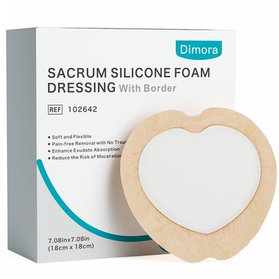 Dimora Sacrum Foam Wound Dressing 20 Packs- Silicone Foam Bandages Adhesive