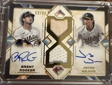 2025 Topps Diamond Icons Brent Rooker Jacob Wilson Dual Auto Patch /25