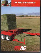 PROAG "16K PLUS Bale Runner" Large Square Bale Picker Stacker Brochure Leaflet