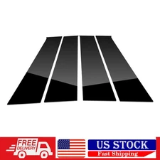 4pc Fits For Dodge Ram 1500 2500 3500 2009-18 Black Pillar Posts Door Trim Cover