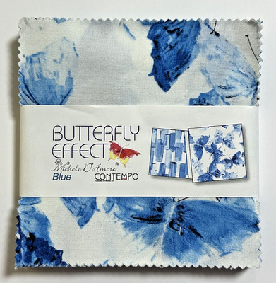 Set of 3 - Benartex Butterfly Effect by Michele D'Amor Precut 5'' Charm Packs