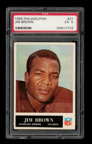 1965 Philadelphia Set-Break # 31 Jim Brown PSA 5 EX
