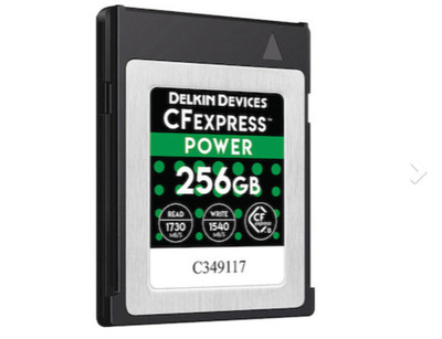 Delkin CFexpress Type B Power 256GB 1730MB/s Memory Card - Very Good Condition