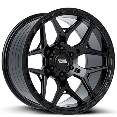 20x10'' Off-Road Monster Wheels M40 Gloss Black Rims (4pcs)