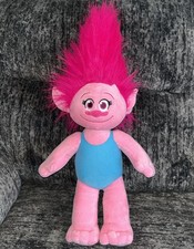 Build A Bear Trolls Princess Poppy Stuffed Doll 23" Plush Pink DreamWorks