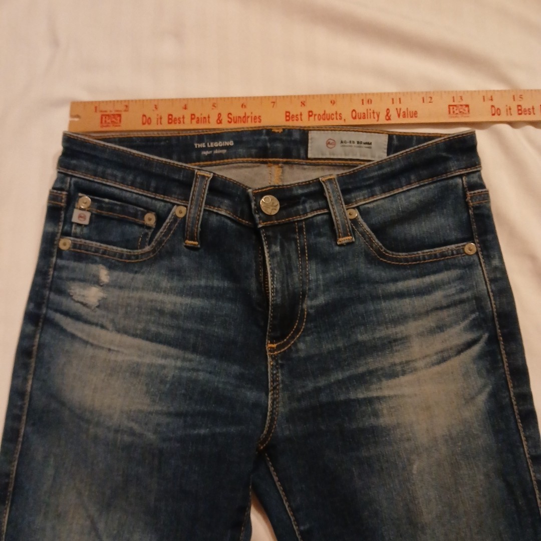 AG Adriano Goldschmied Jeans Womens 25R Legging Super Skinny Stretch Dark Wash thumbnail 10