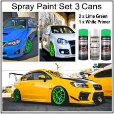 3pk Lime Green Wheels Spray Paint Rims Steel Alloy Metal Primer White Coating