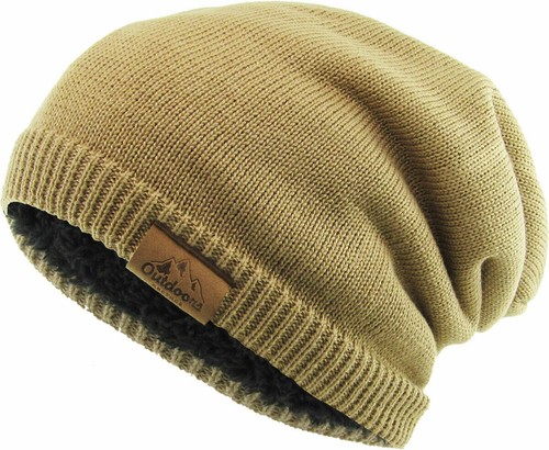 Slouch Baggy Beanie Khaki Watch Cap 