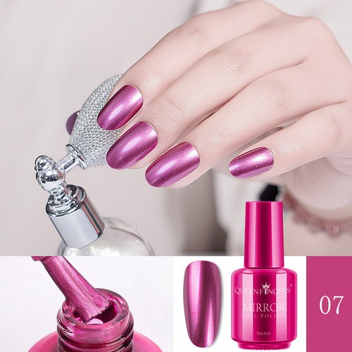 Nagellack Mit Spiegeleffekt Metallic-Gold Silber Schnell Trocknend 8 Ml : - Picture 17 of 34