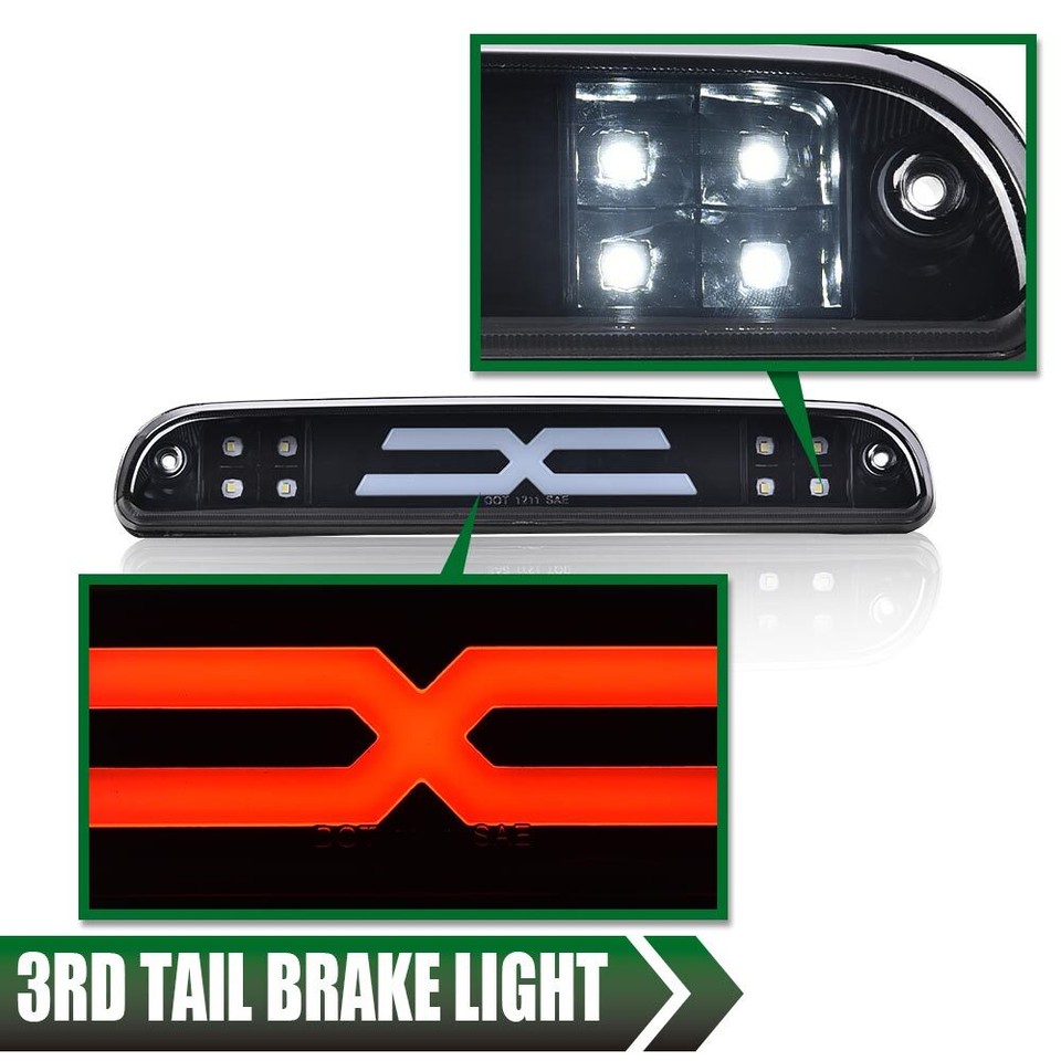 LED Lights For Ford E-350 Super Duty G-Plus Rear LED Third Brake Light Brake Lamp Fit For 1999-2016 Ford F250 F350 F450 F550 SD Super Duty 3rd Cargo Light Tail Lights For - Foto 4