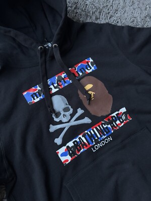 BAPE X Mastermind London Hoodie | Schwarz | Größe L / Large | A Bathing Ape