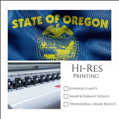 Promo Patriot's Oregon OR State Flag Single Ply Reverse Printed 200D Nylon - 第 30/65 張圖片