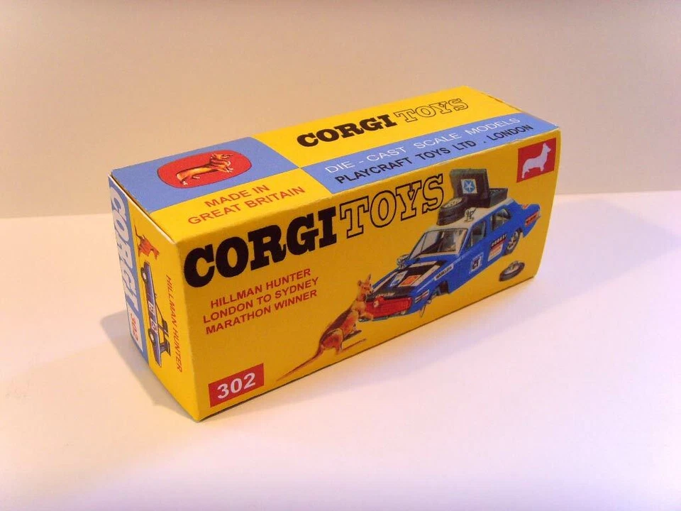 JUGUETES CORGI Nº 302 Excelente Pantalla Personalizada/Caja Repro - Hillman Hunter Rallye Foto 3 de 4