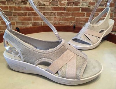 silver grey wedge sandals