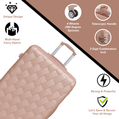 Estuche rígido PC + ABS maleta de cabina 4 ruedas equipaje de viaje estuche ligero | eBay