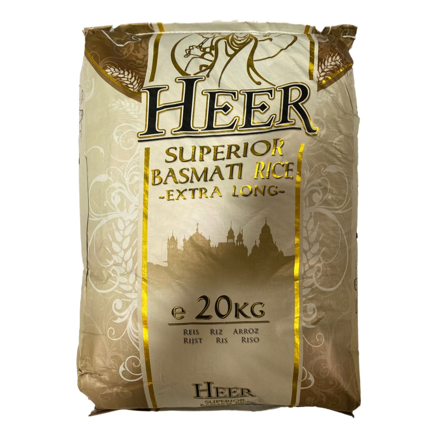 Heer Superior Basmati Reis Extra Long Indien pure rice Langkorn 1er Pack 20kg