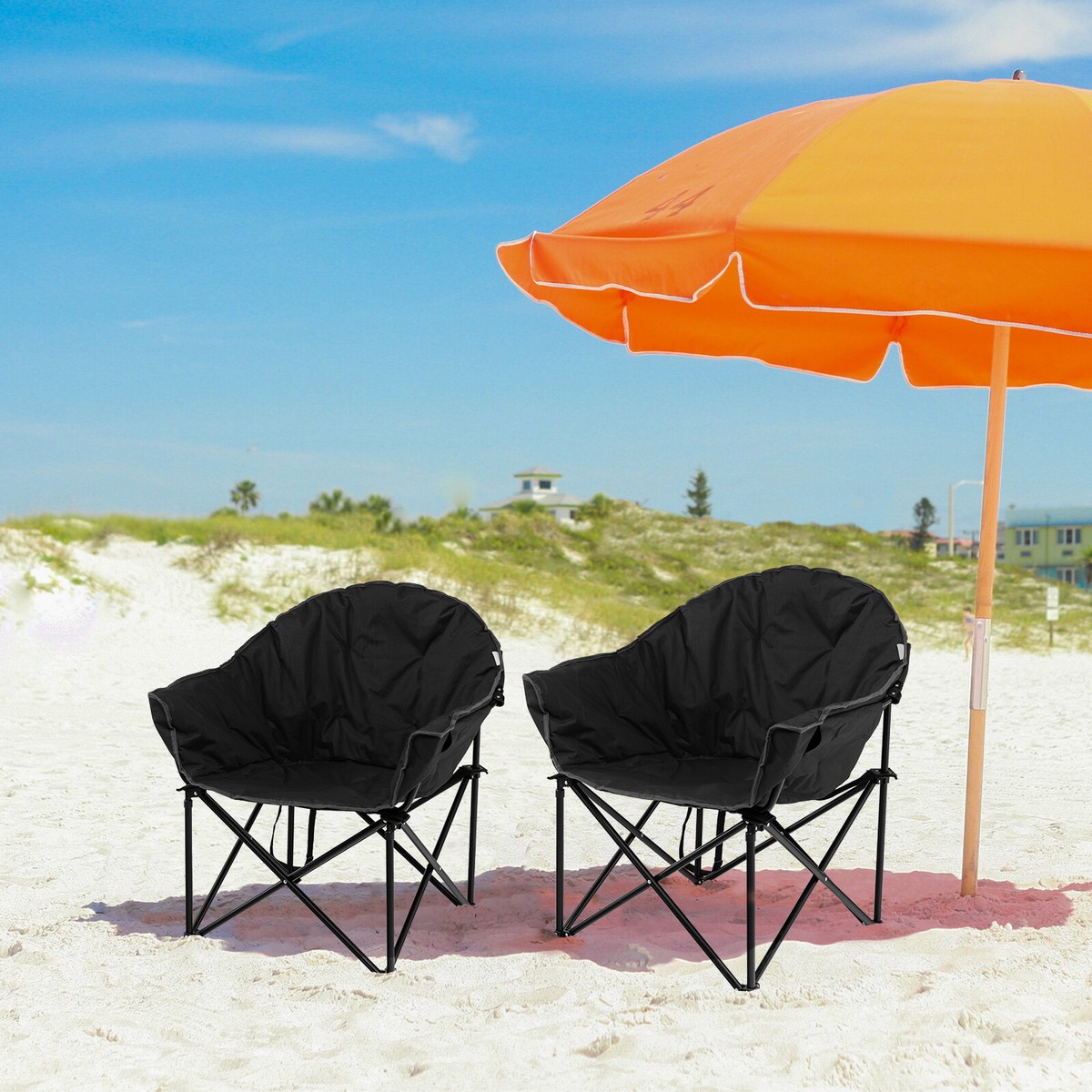 Folding Camping Oztrail Chair Umbrella Trespass Moon Chair