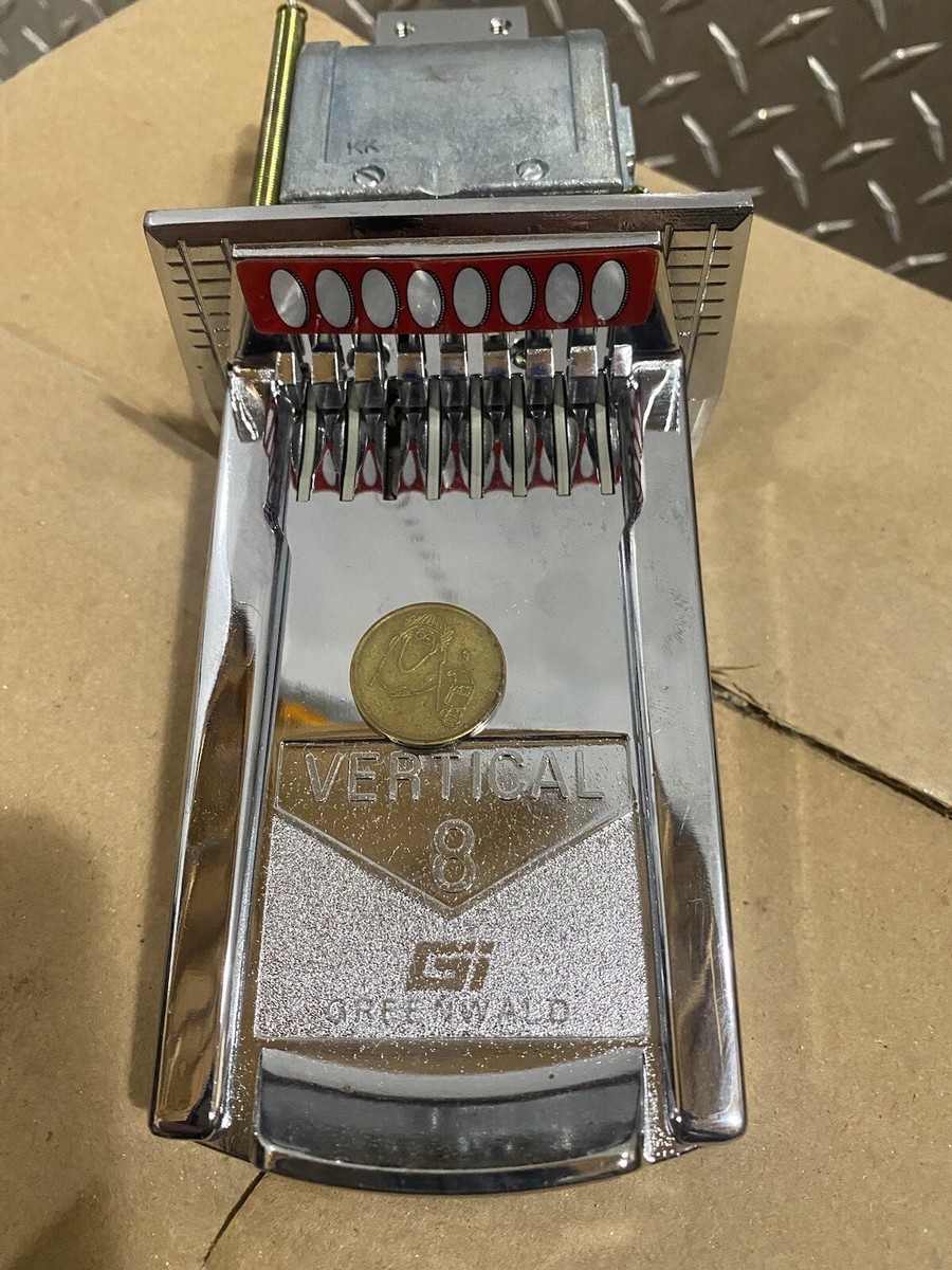 NEW Greenwald Vertical 8 V8 Coin Slide Chute Vend Mech .900 Rim