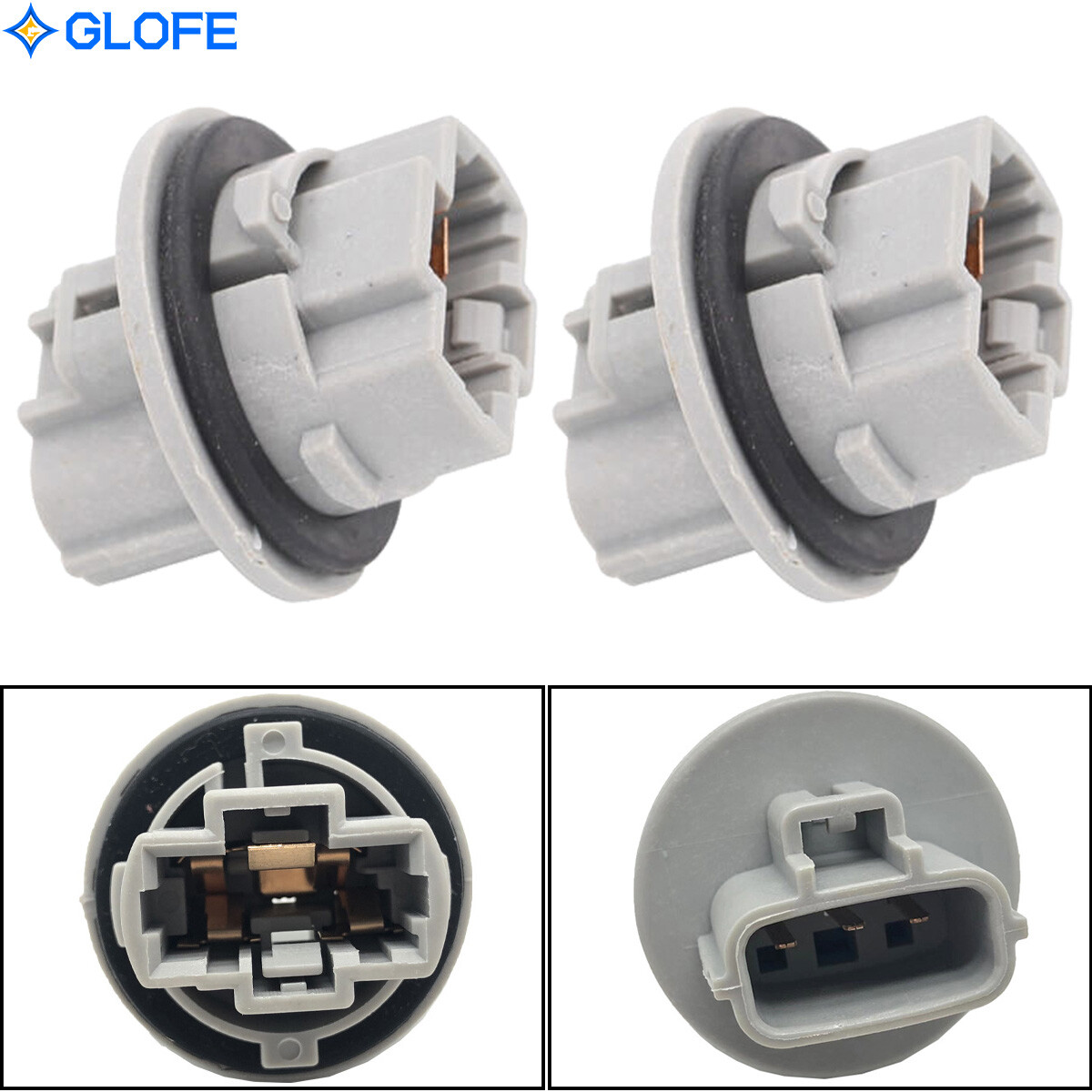2PC For Toyota OEM Turn Signal Light Bulb Socket Plug 90075-60060