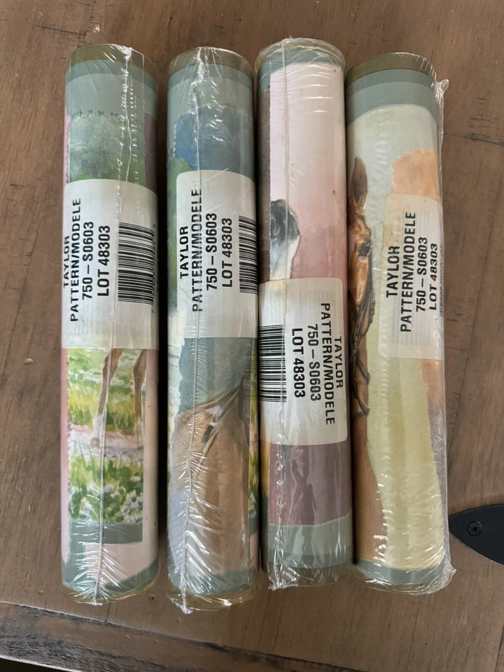 4 revestimientos de pared Taylor vintage caballo pony borde pared papel tapiz años 90’s mismo lote Foto 2 de 4