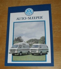 Volkswagen Transporter Auto Sleeper Motorhome Brochure 1986-1987 VX50 VHT VT20