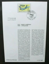 FRANCE 1992 Nancy-Luneville First Flight Aircraft Flat Document Cancelled SG3100