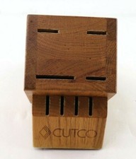 Cutco 8-Slot Oak Wood Knife Block Made in USA (no knives) Honey Oak