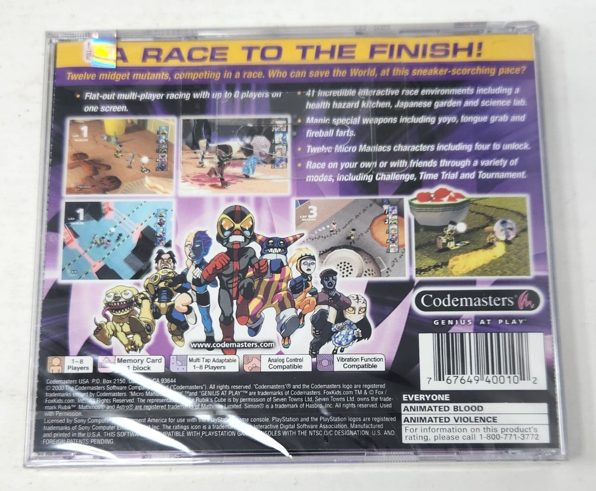 Micro Maniacs Racing PlayStation 1 Game SEALED Vintage Video Games