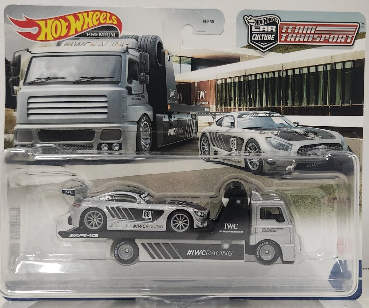 Hot Wheels Premium Team Transport 16 Mercedes AMG GT3 IWC RACING Fleet