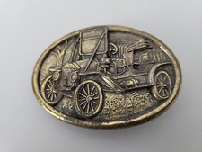 Old Car Collectors Dealers Belt Buckle brass color Made By AVON