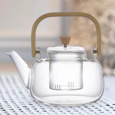 Glas Teekanne Wasserkocher blühende und lose Blätter Teekocher für Indoor Camping