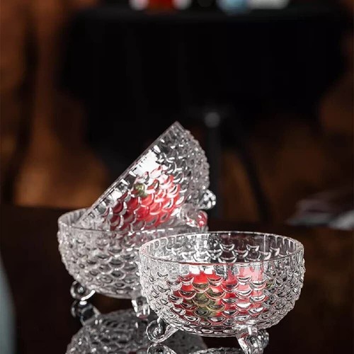 7 Piece Glass Bowls Set Glass Fruit Triffle Salad Bowls Trifle Dessert Ice Cream - Picture 9 of 9