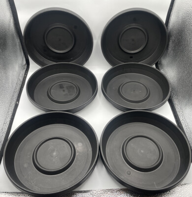 Lot of 6 Bloem STT1000 Terra Black Plant Saucer Plastic, 9.25 x 8 x 1.75  | eBay