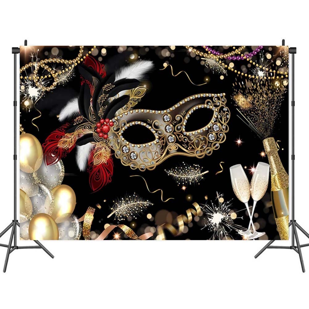 Mardi Gras Party Decorations Mardi Gras Backdrop Banner Masquerade Background