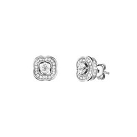 Julie Julsen Ohrstecker 925/- Sterling Silber Rhodiniert BlüTe 82 Zirkonia Weiß