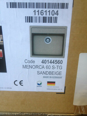 Teka Menorca 60 S-TG Tegranit  Farbe Sandbeige 1-Becken-Spüle SONDERPREIS