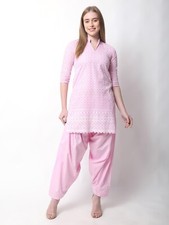 Women Cotton Indian Dress Tunic Top Straight Embroidery Kurta Girls  Women Wear